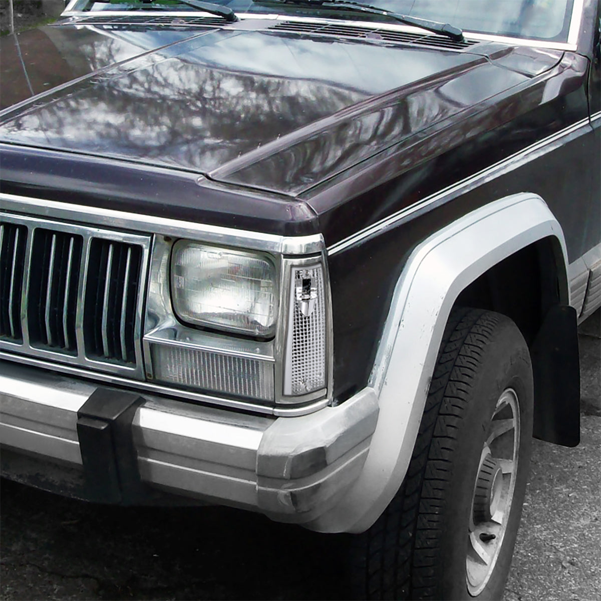 Ronnin - Se adapta a Cherokee Comanche Wagoneer XJ de 1984-1996 | Par de luces de esquina de repuesto | Cromadas