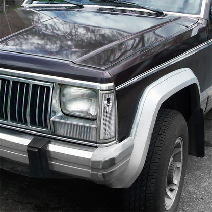 Ronnin - Se adapta a Cherokee Comanche Wagoneer XJ de 1984-1996 | Par de luces de esquina de repuesto | Cromadas