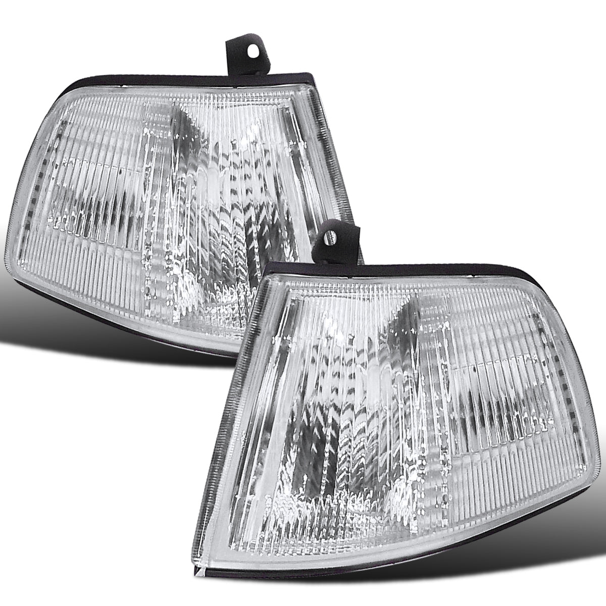 1990-1991 Honda Civic 2Dr 3Dr Coupe Hatchback Turn Signal Corner Lights Lamps Replacement Assembly Pair | Chrome