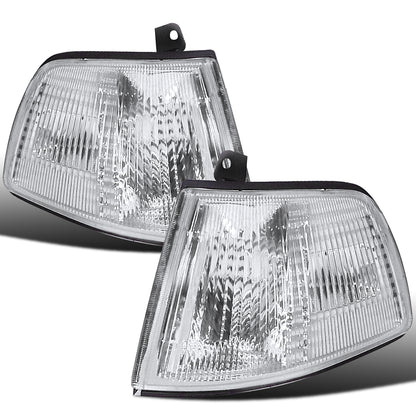 1990-1991 Honda Civic 2Dr 3Dr Coupe Hatchback Turn Signal Corner Lights Lamps Replacement Assembly Pair | Chrome