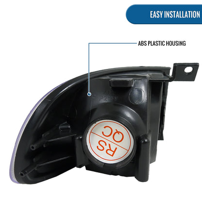 Ronnin - Compatible con Honda Civic 1992-1995 2Dr 3Dr EG Coupé Hatchback Luces Direccionales Esquina Estilo JDM Par de Reemplazo | Transparente
