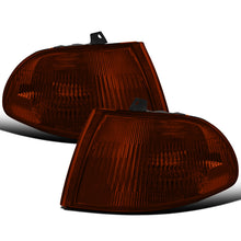 Ronnin - Fits 1992-1995 Honda Civic 4Dr Sedan Turn Signal Corner Lights Replacement Assembly Pair | Smoked Amber