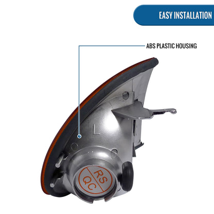 Ronnin - Compatible con Honda Del Sol de 1993-1997 Par de ensamblaje de repuesto de luces de esquina direccionales, luces de estacionamiento | Ámbar
