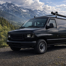 Ronnin - Se adapta a Ford Econoline E150 E250 E350 E450 E550 de 1992-2007, par de conjunto de luces de esquina con reflector transparente | Negro