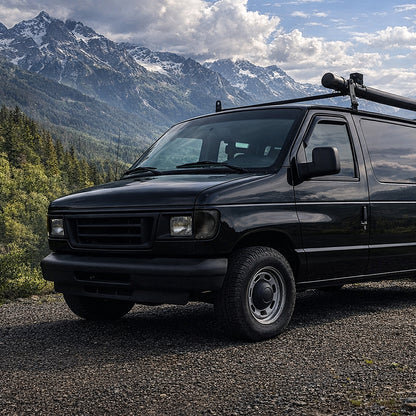 Ronnin - Se adapta a Ford Econoline E150 E250 E350 E450 E550 de 1992-2007, par de conjunto de luces de esquina con reflector transparente | Negro