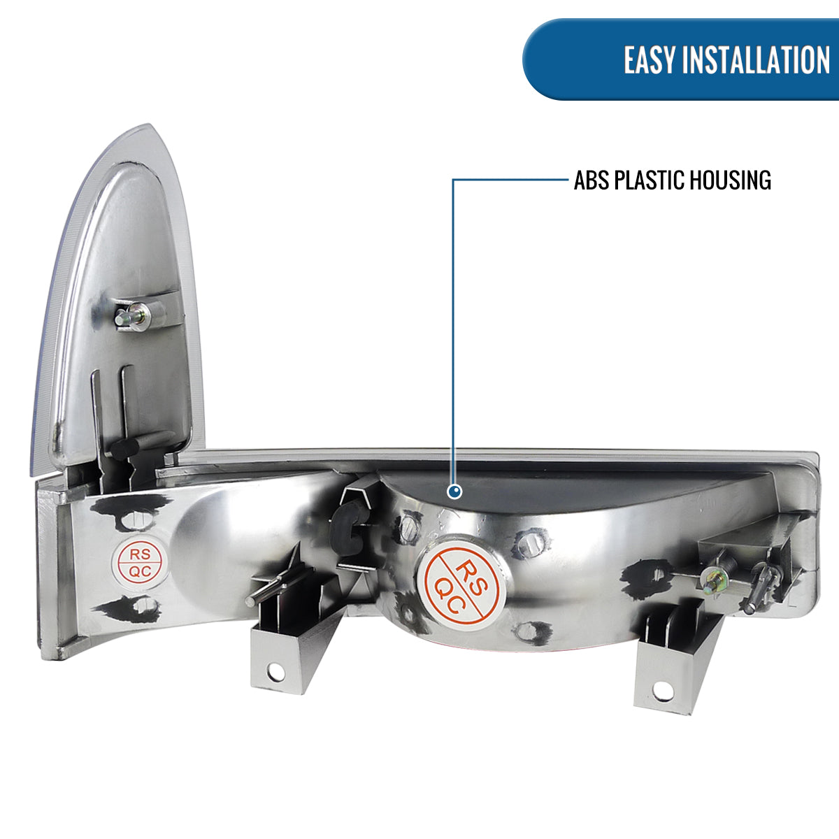 Ronnin - Compatible con Ford F250 F350 F450 F550 1999-2004, Excursion 2000-2004 Fabricado en EE. UU. Juego de luces direccionales de esquina de repuesto | Transparentes
