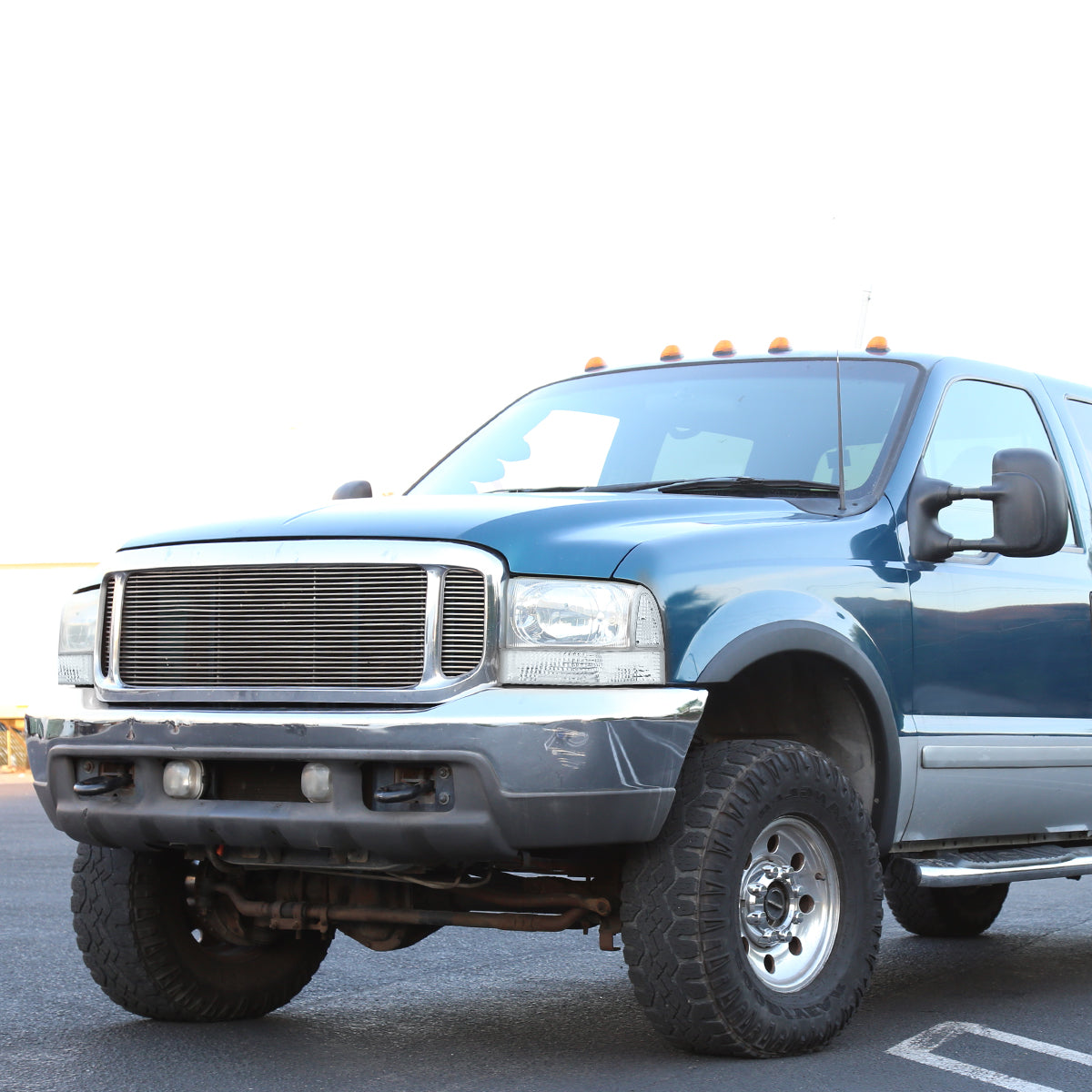 Ronnin - Compatible con Ford F250 F350 F450 F550 1999-2004, Excursion 2000-2004 Fabricado en EE. UU. Juego de luces direccionales de esquina de repuesto | Transparentes