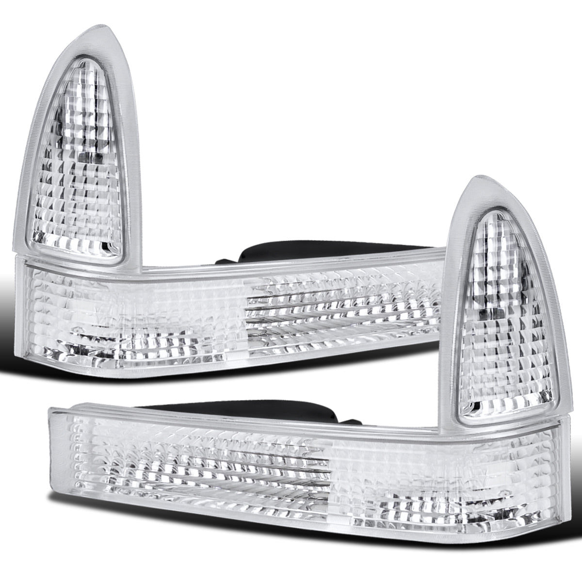 Ronnin - Compatible con Ford F250 F350 F450 F550 1999-2004, Excursion 2000-2004 Fabricado en EE. UU. Juego de luces direccionales de esquina de repuesto | Transparentes