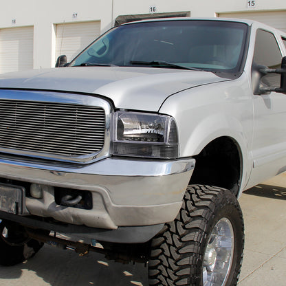 Ronnin - Se adapta a Ford F250 F350 F450 F550 de 1999-2004, Excursion de 2000-2004 de fabricación estadounidense. Par de montaje de luces de giro direccionales de esquina de repuesto | Negro