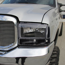 Ronnin - Se adapta a Ford F250 F350 F450 F550 de 1999-2004, Excursion de 2000-2004 de fabricación estadounidense. Par de montaje de luces de giro direccionales de esquina de repuesto | Negro