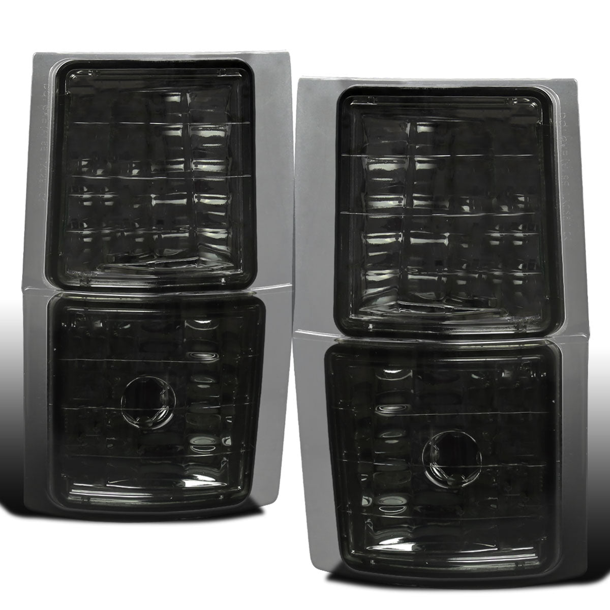 1994-1998 Chevy C/K 1500 2500 3500 Silverado 1994-1999 C/K 1500 2500 Suburban 1995-1999 Chevy Tahoe Clear Reflector Corner Lights Assembly Pair | Smoke