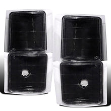 1994-1998 Chevy C/K 1500 2500 3500 Silverado 1994-1999 C/K 1500 2500 Suburban 1995-1999 Chevy Tahoe Clear Reflector Corner Lights Assembly Pair | Black