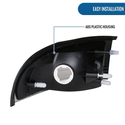 Ronnin - Compatible con Ford Mustang 1994-1998 | Par de Conjuntos de Luces de Esquina de Repuesto, Luces de Estacionamiento y Señales Direccionales | Transparente