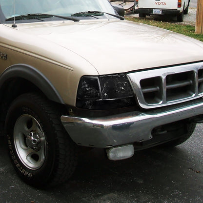 Ronnin - Compatible con Ford Ranger 1998-2000 | Par de Conjunto de Luces de Esquina con Reflector Transparente, Luces de Estacionamiento de Repuesto | Ahumado