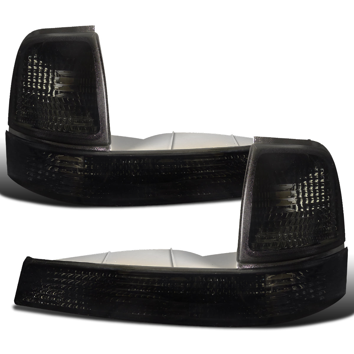 Ronnin - Compatible con Ford Ranger 1998-2000 | Par de Conjunto de Luces de Esquina con Reflector Transparente, Luces de Estacionamiento de Repuesto | Ahumado