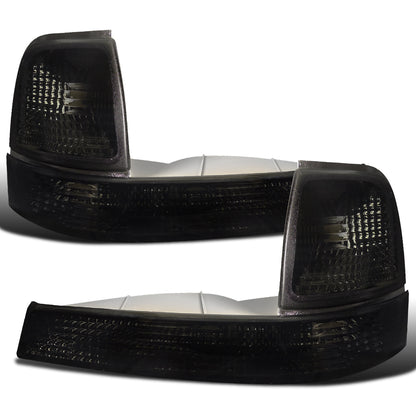 Ronnin - Compatible con Ford Ranger 1998-2000 | Par de Conjunto de Luces de Esquina con Reflector Transparente, Luces de Estacionamiento de Repuesto | Ahumado