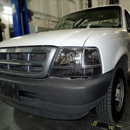 Ronnin - Compatible con Ford Ranger 1998-2000 | Juego de luces de estacionamiento de repuesto con reflectores transparentes y carcasas negras