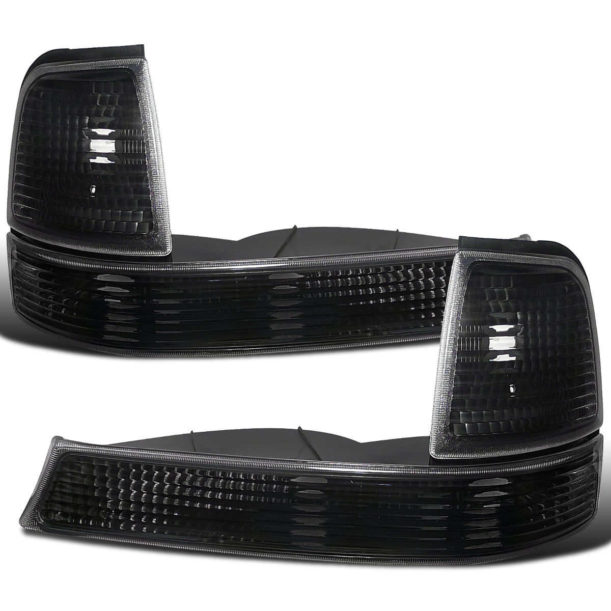 Ronnin - Compatible con Ford Ranger 1998-2000 | Juego de luces de estacionamiento de repuesto con reflectores transparentes y carcasas negras