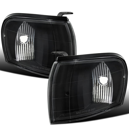 Ronnin - Compatible con Subaru Impreza 1995-2001 | Juego de luces de esquina con reflector transparente de repuesto y luces de estacionamiento | Negras