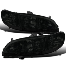 Ronnin - Conjunto de faros delanteros de repuesto para Honda Accord Sedán Coupé 1998-2002 con reflector transparente (par) | Negro ahumado