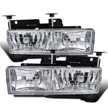 Ronnin - Compatible con Chevy GMC C10 C/K Sierra Silverado Blazer Yukon Tahoe de 1988-1999 | Par de faros de repuesto | Cromado