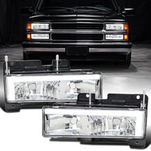 Ronnin - Compatible con Chevy GMC C10 C/K Sierra Silverado Blazer Yukon Tahoe de 1988-1999, montaje de faros delanteros de tubo LED de repuesto mejorado, par | Cromo