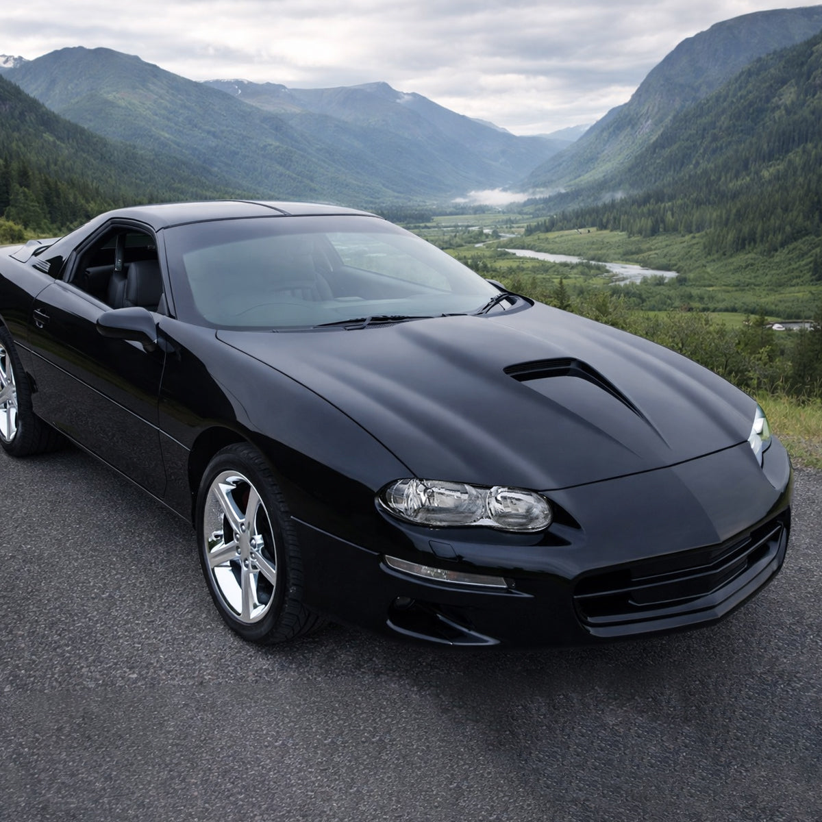 Ronnin - Se adapta a Chevy Camaro 1998-2002 | Par de faros delanteros de repuesto | Cromado