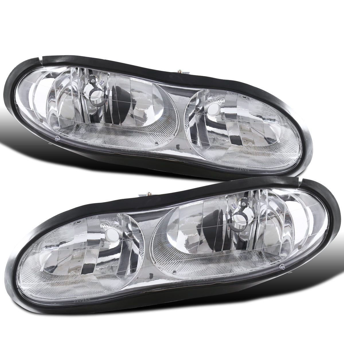 Ronnin - Se adapta a Chevy Camaro 1998-2002 | Par de faros delanteros de repuesto | Cromado
