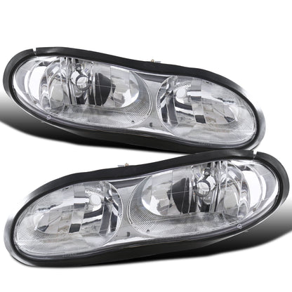 Ronnin - Se adapta a Chevy Camaro 1998-2002 | Par de faros delanteros de repuesto | Cromado