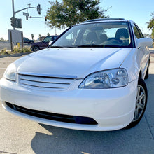 Ronnin - Fits 2001-2003 Honda Civic Coupe Sedan Clear Reflector Factory Replacement Headlights Assembly Pair | Chrome