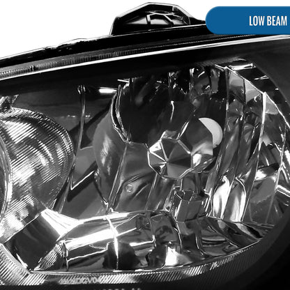 Ronnin - Fits 2004-2005 Honda Civic 2-Door Coupe 4-Door Sedan Headlights Pair | Black