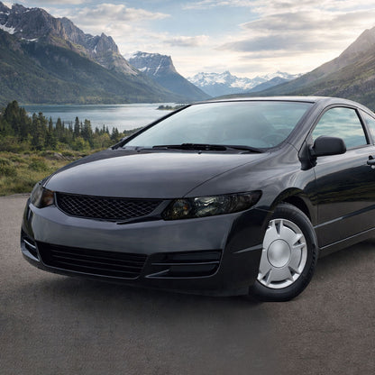 Ronnin - Se adapta a Honda Civic Coupé de 2 puertas 2006-2011 con reflector transparente | Montaje de faros de repuesto Par | Ahumado