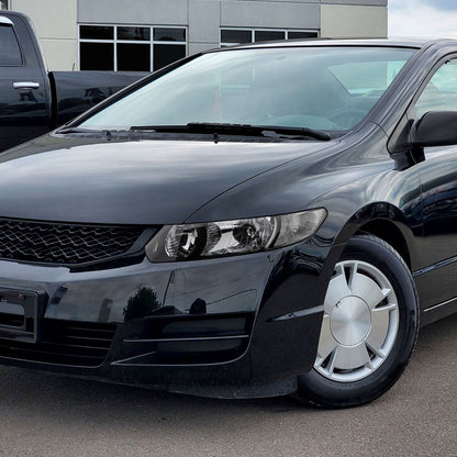 Ronnin - Compatible con Honda Civic Coupé de 2 puertas 2006-2011, conjunto de faros delanteros de repuesto con reflector transparente, par | Negro