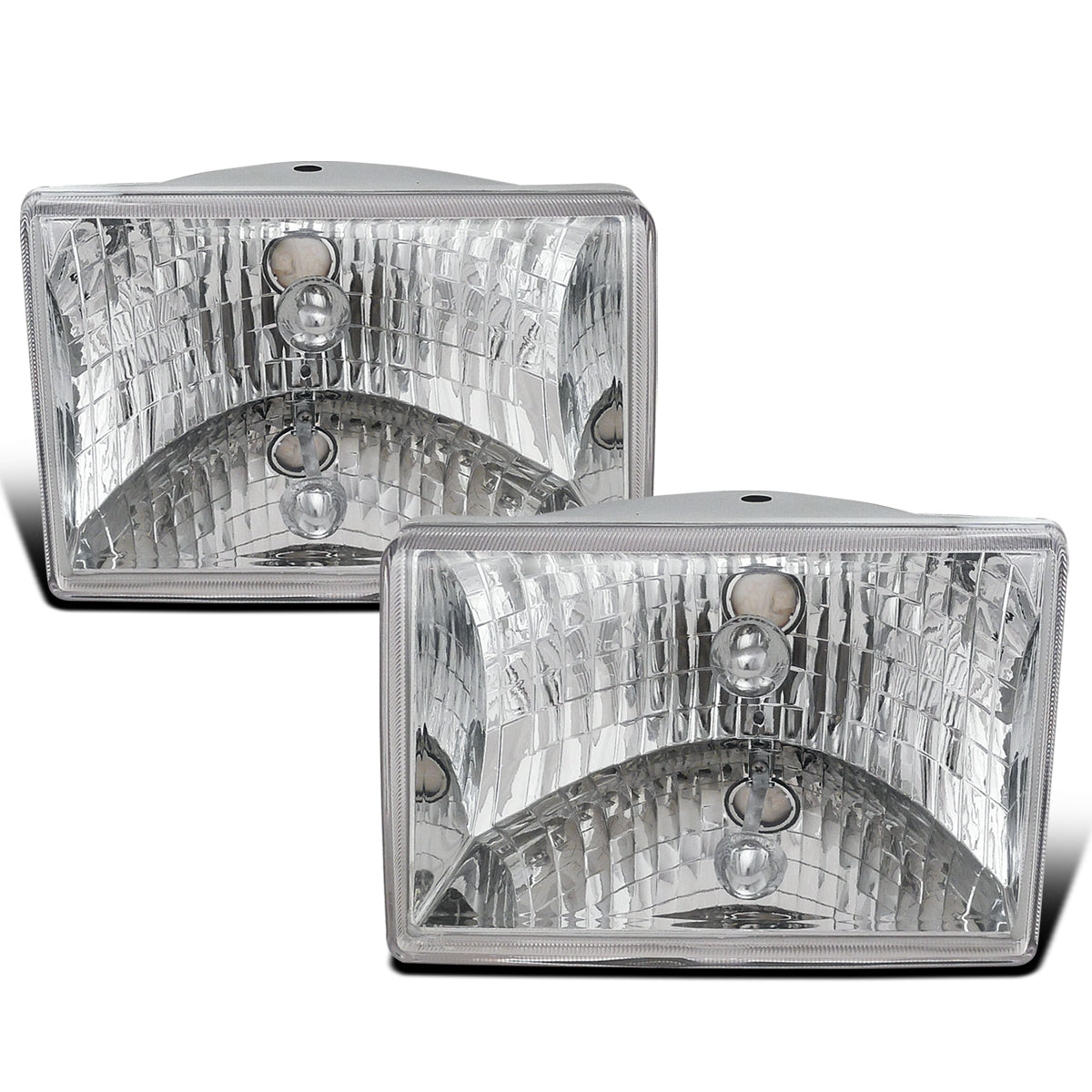 Ronnin - Fits 1993-1998 Jeep Grand Cherokee Factory Replacement Headlights Assembly Pair | Chrome
