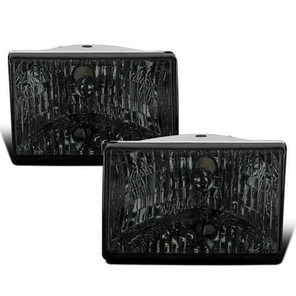 Ronnin - Fits 1993-1998 Jeep Grand Cherokee Factory Replacement Headlights Assembly Pair | Smoke