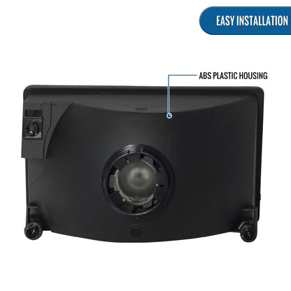 Ronnin - Fits 1993-1998 Jeep Grand Cherokee Factory Replacement Headlights Assembly Pair | Black