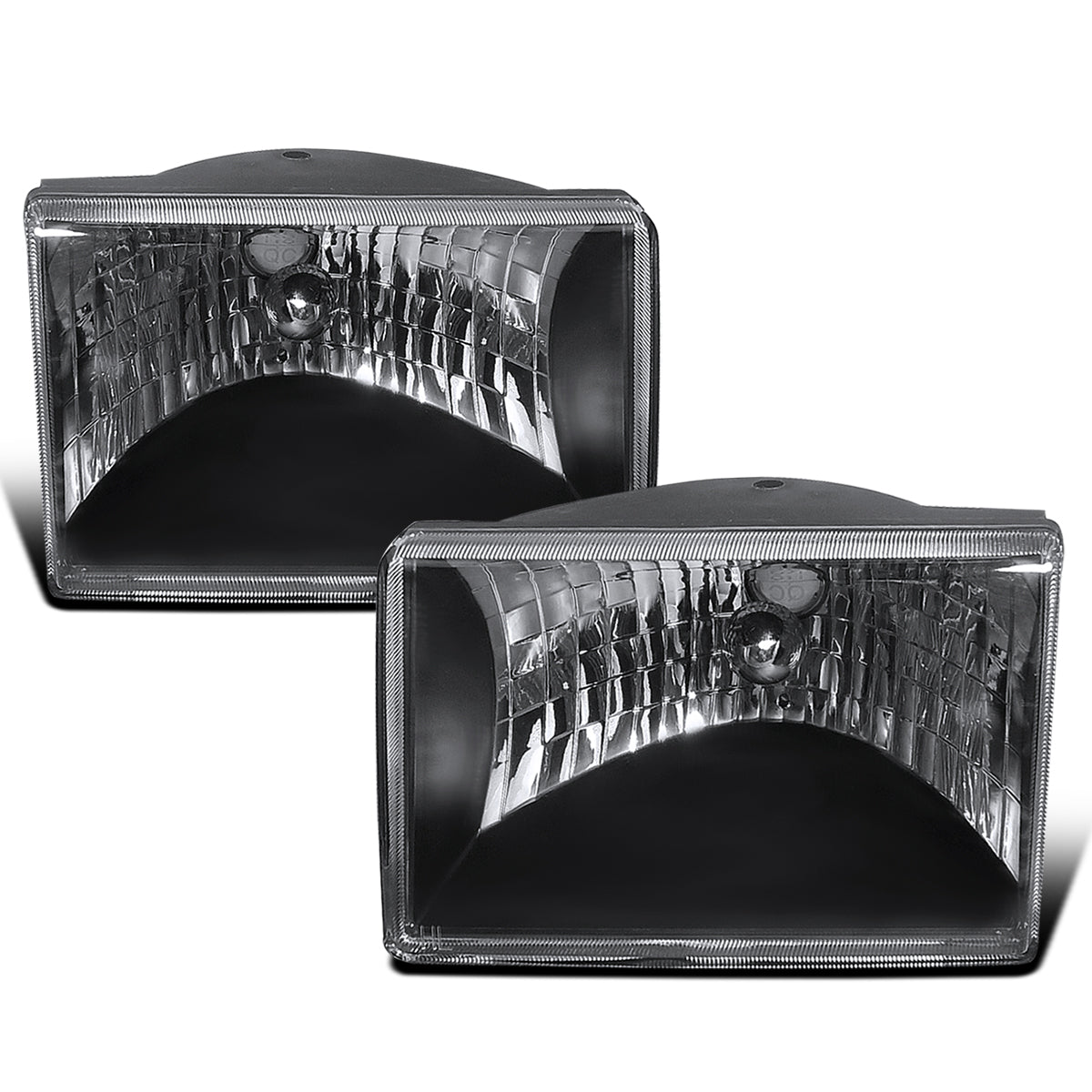 Ronnin - Fits 1993-1998 Jeep Grand Cherokee Factory Replacement Headlights Assembly Pair | Black