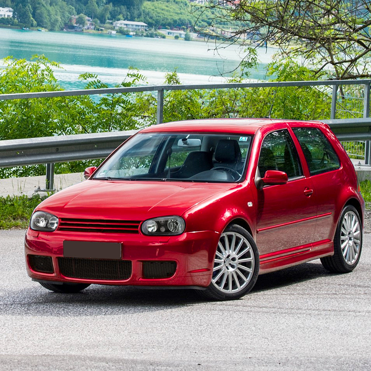 Ronnin - Compatible con Volkswagen Golf GTI Cabrio R32 1999-2006 | Par de Conjuntos de Faros de Repuesto | Negro