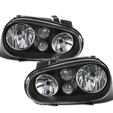 Ronnin - Compatible con Volkswagen Golf GTI Cabrio R32 1999-2006 | Par de Conjuntos de Faros de Repuesto | Negro