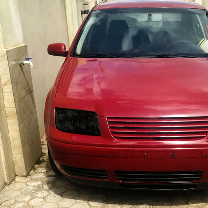 Ronnin - Se adapta a Volkswagen MK4 Jetta/Bora 1999-2005 | Par de ensamblaje de faros de repuesto | Ahumado