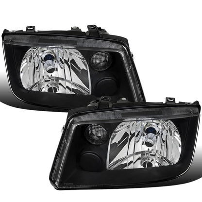 Ronnin - Conjunto de faros delanteros de repuesto para Volkswagen MK4 Jetta/Bora 1999-2005 | Negro
