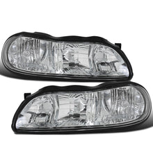 Ronnin - Fits 1997-2003 Chevy Malibu 2004-2005 Chevy Classic 1997-1999 Oldsmobile Cutlass Clear Reflector Factory Replacement Headlights Assembly Pair | Chrome