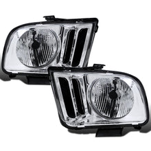 2005-2009 Ford Mustang  Replacement Halogen Headlights Assembly Pair | Chrome