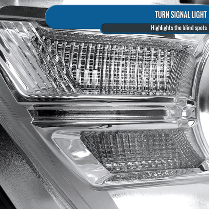 Ronnin - Fits 2010-2014 Ford Mustang Headlights Assembly Head Lamps Replacement Pair | Chrome