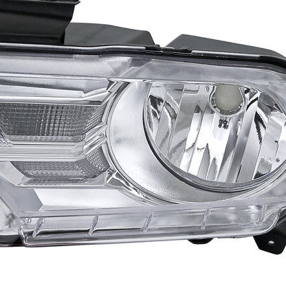 Ronnin - Fits 2010-2014 Ford Mustang Headlights Assembly Head Lamps Replacement Pair | Chrome