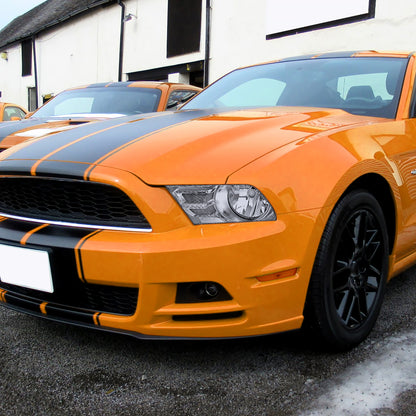 Ronnin - Fits 2010-2014 Ford Mustang Headlights Assembly Head Lamps Replacement Pair | Chrome