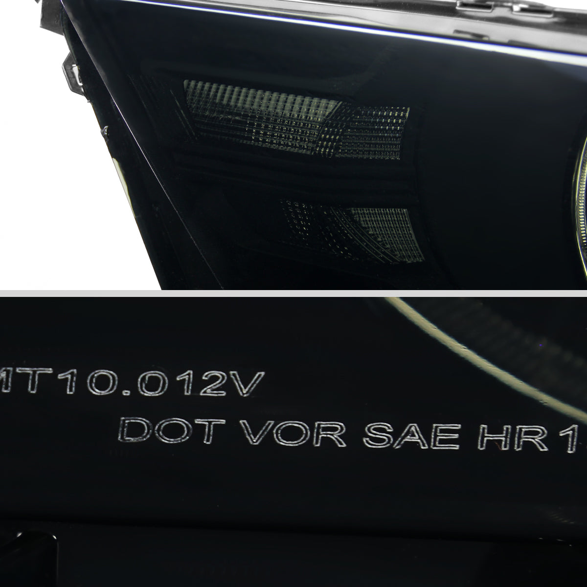 Ronnin - Fits 2010-2014 Ford Mustang Headlights Assembly Head Lamps Replacement Pair | Smoke