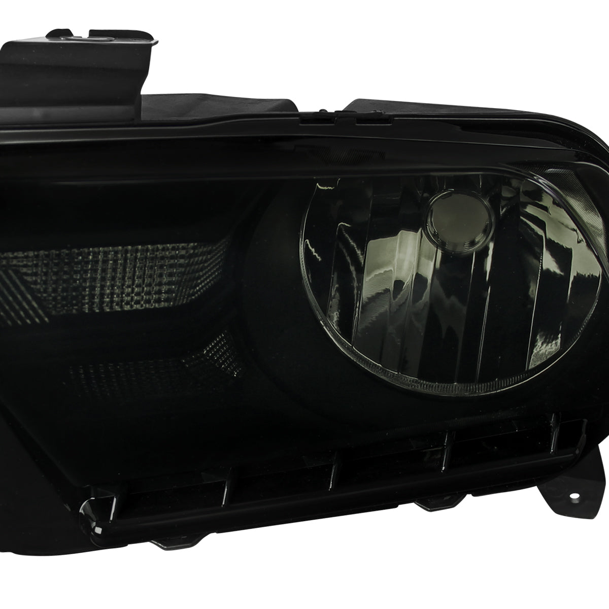 Ronnin - Fits 2010-2014 Ford Mustang Headlights Assembly Head Lamps Replacement Pair | Smoke