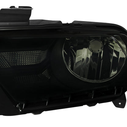 Ronnin - Fits 2010-2014 Ford Mustang Headlights Assembly Head Lamps Replacement Pair | Smoke
