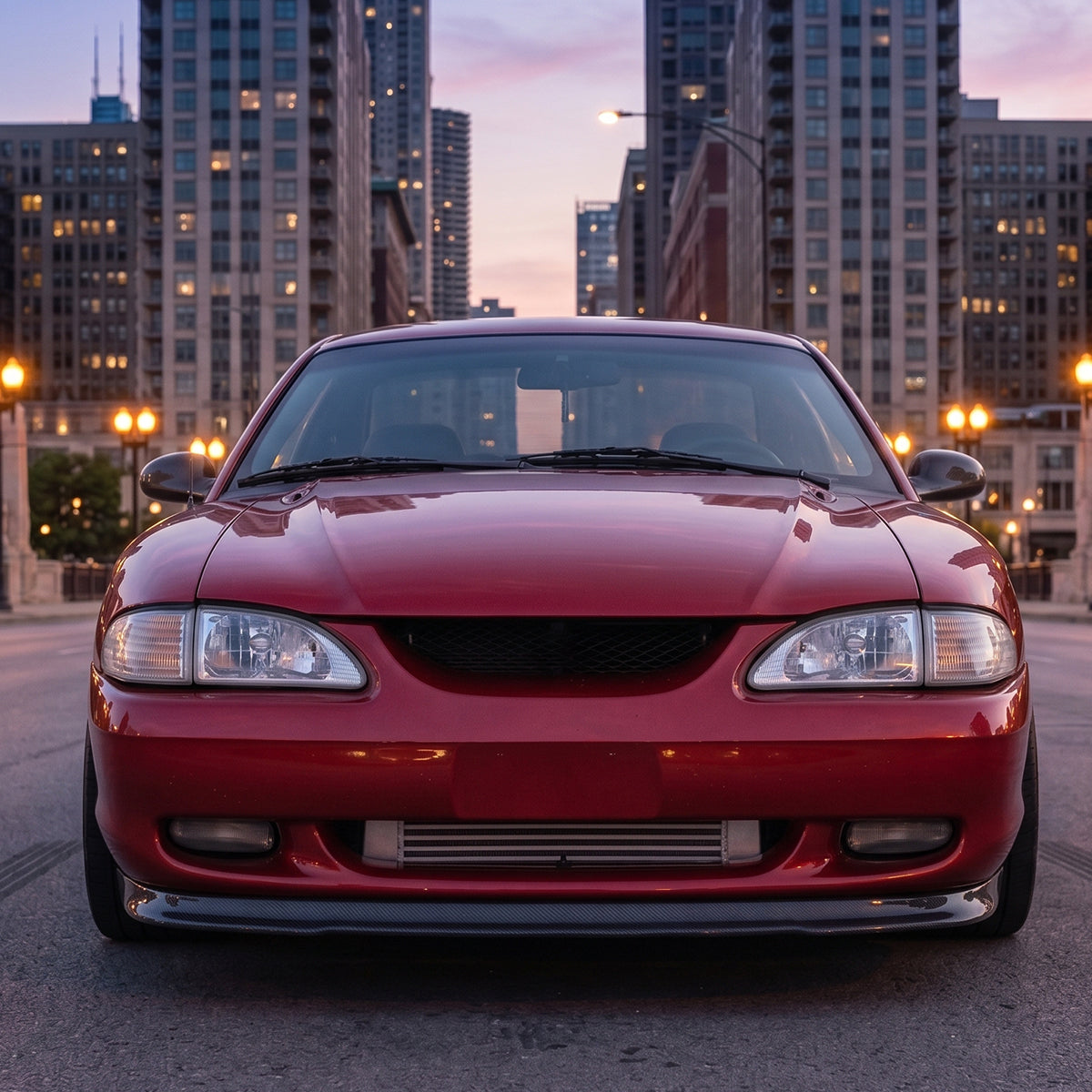 1994 -1998 Ford Mustang Headlights Pair | Chrome